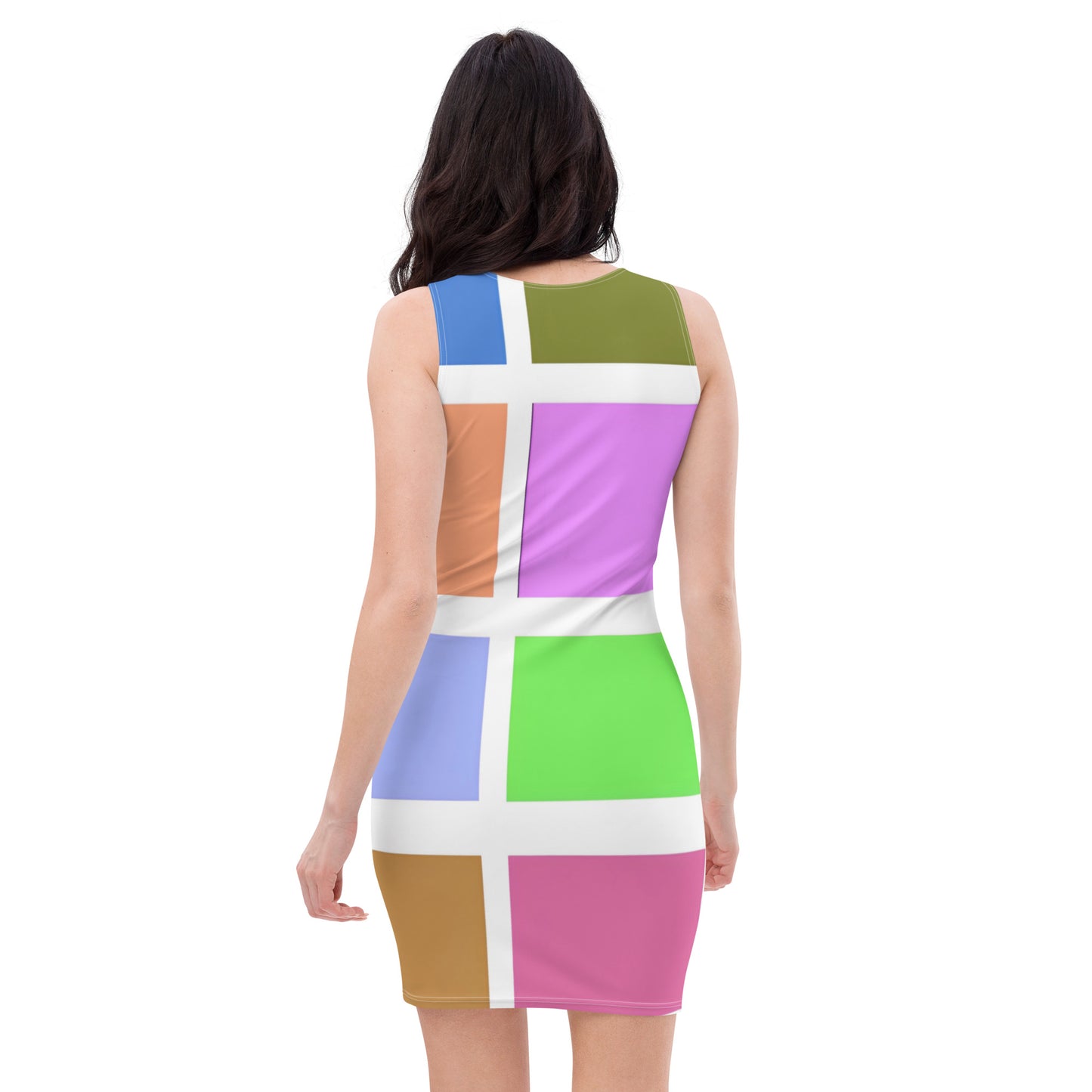 Square Colour Bodycon Dress