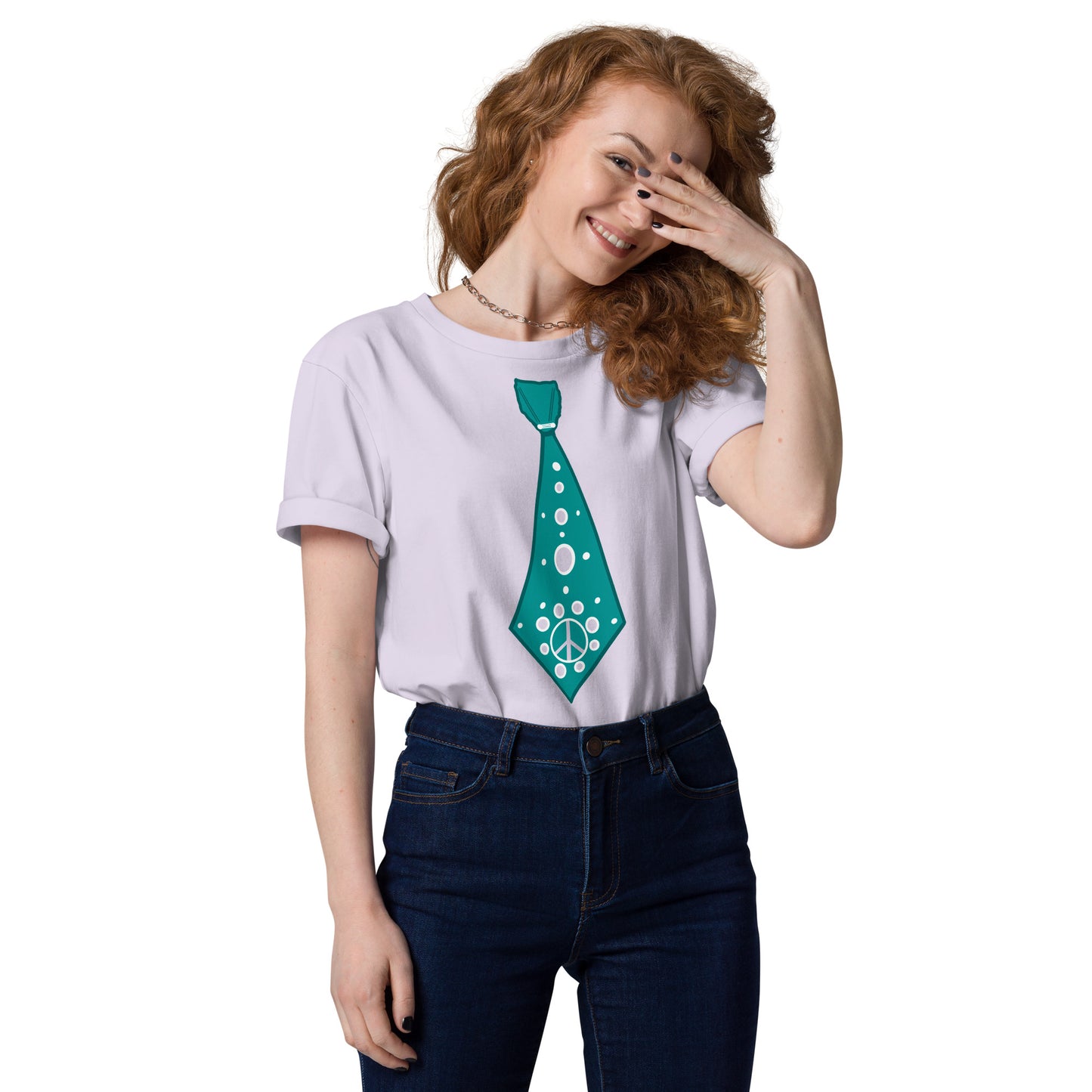 Unisex organic cotton Tie T-Shirt