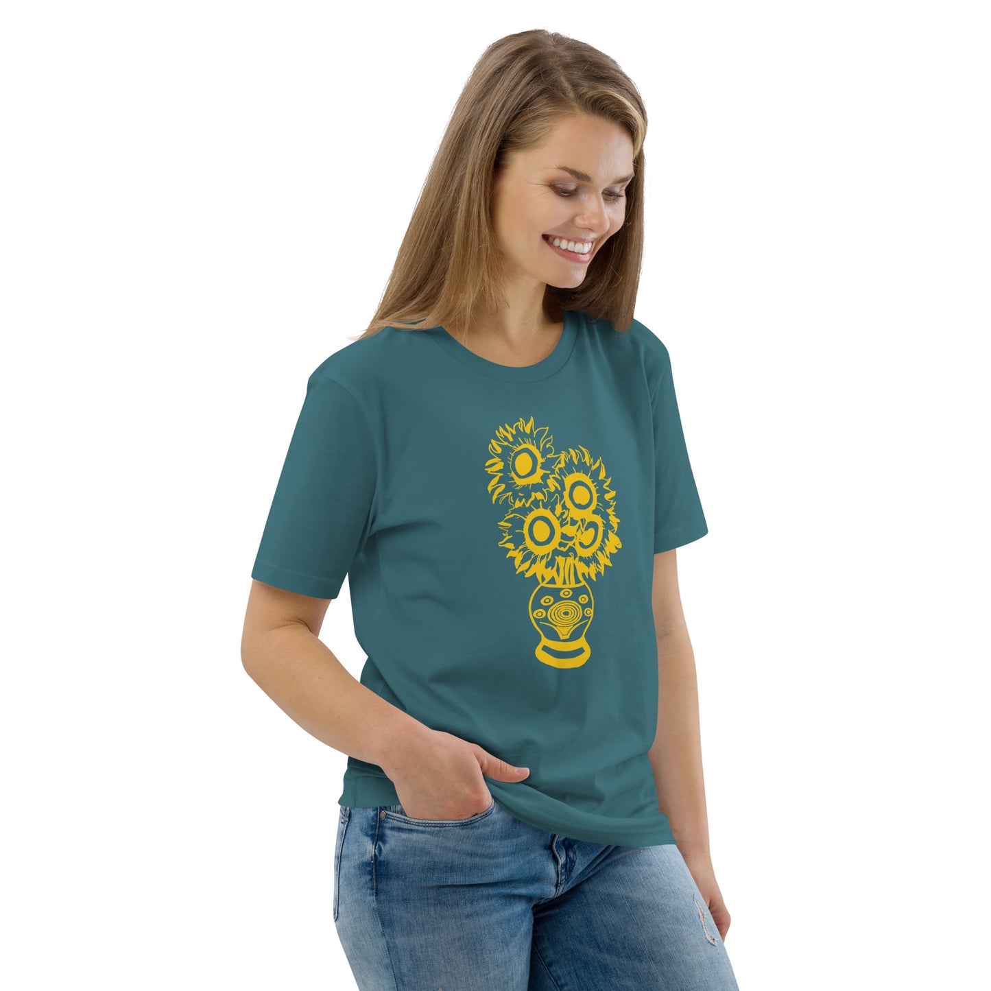 Unisex Organic Cotton T-Shirt Sun Flower